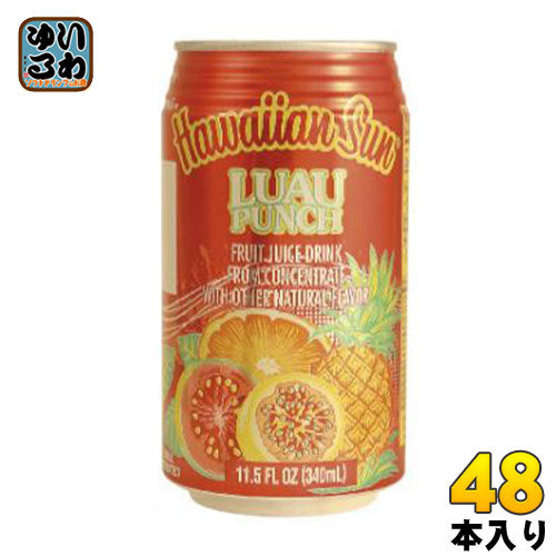 ハワイアンサン ルア・パンチ 340ml 缶 48本 (24本入×2 まとめ買い) 〔果汁飲料〕
