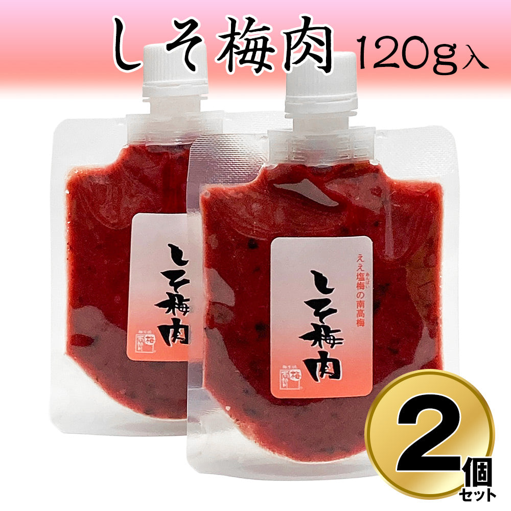 しそ梅肉 120g×2個セット 国産 和歌山 南高梅 添加物不使用 【送料込み】【お届け不可地域：北海道・沖縄・離島】