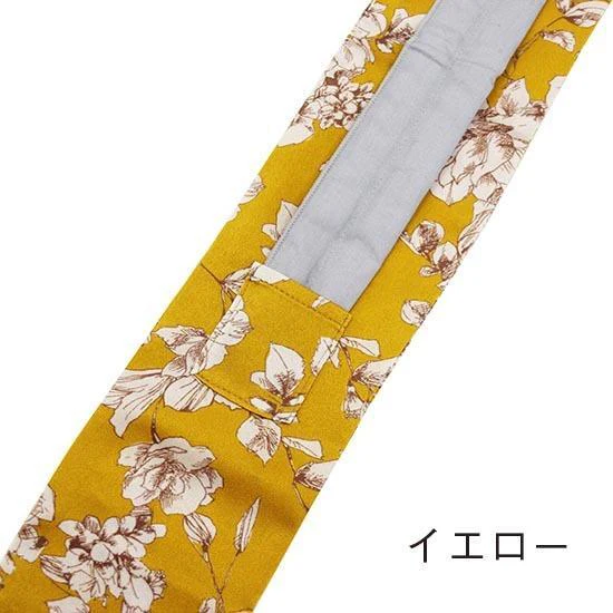 ナロー スカーフ (イエロー) 冷却 クールタッチシート付き (熱中症対策)  首元爽やか