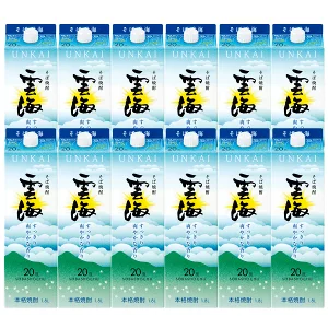 【送料無料】雲海酒造 雲海そば 20度 パック 1800ml 1.8L×12本【北海道・沖縄県・東北・四国・九州地方は必ず送料が掛かります】