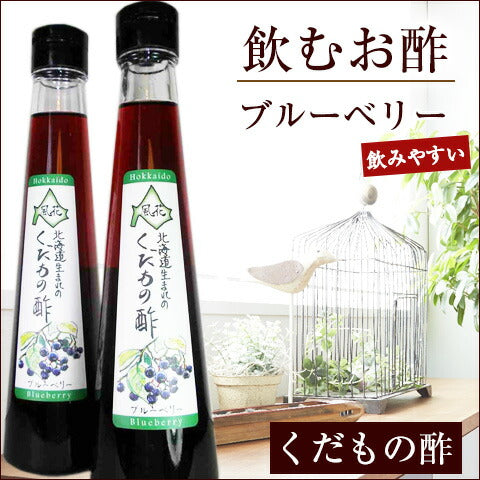 北海道名産品 飲むお酢　北海道生まれのくだもの酢ブルーベリー 200ml×2