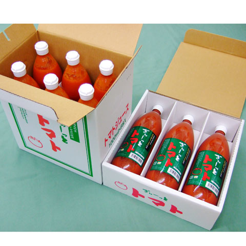 北海道名産品 トマトジュース ぎゅーっとトマト1000ml×６本　無塩