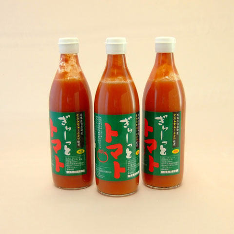 北海道名産品 トマトジュース ぎゅーっとトマト1000ml　無塩　3本ｷﾞﾌﾄセット