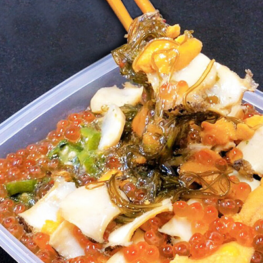 海鮮かます丼 うに いくら あわび 入