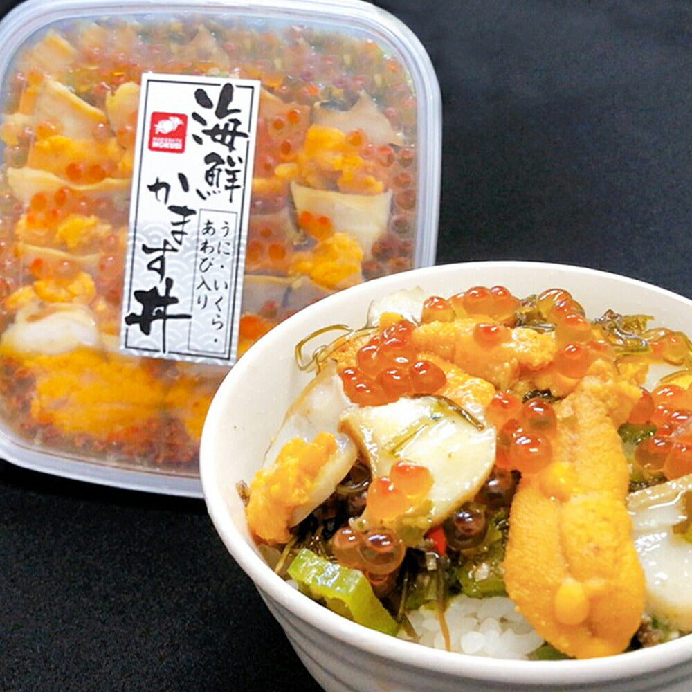 海鮮かます丼 うに いくら あわび 入