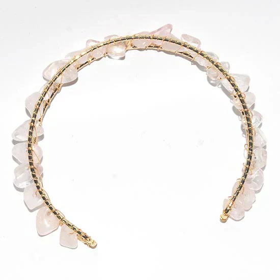ブレスレット 送料無料 AUULA ローズクウォーツ さざれ石（小）ブレスレット アクセサリー かわいい ガーリー 上品 おしゃれ 女の子