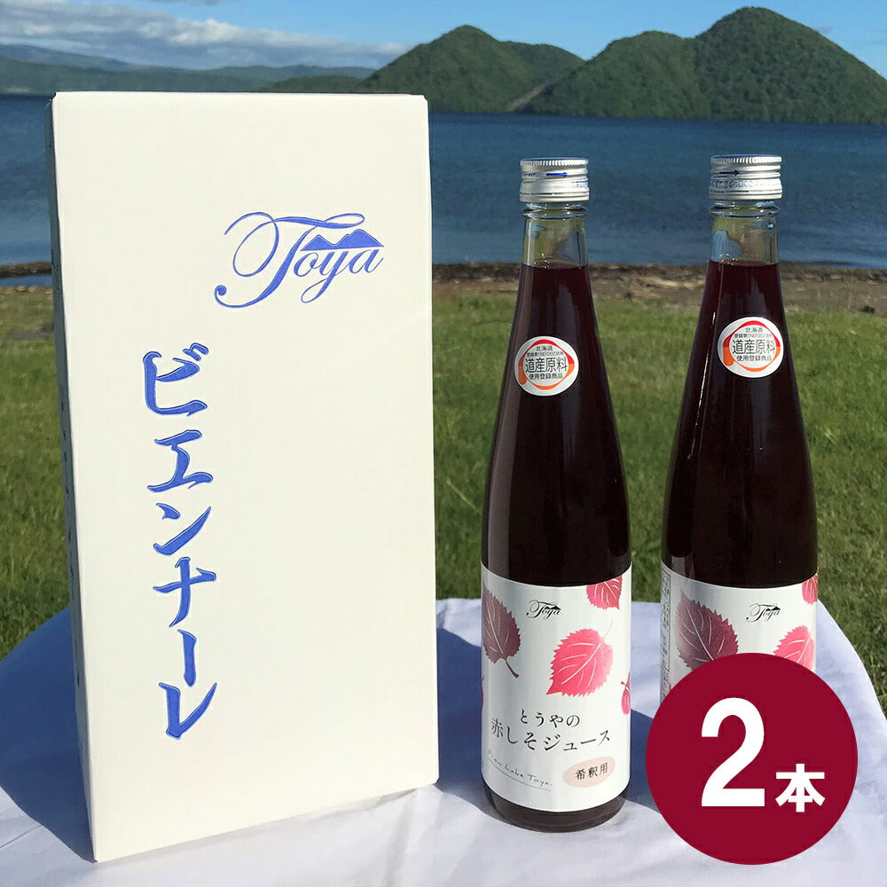 とうやの 赤しそジュース 2本入り しそジュース 紫蘇ジュース シソジュース 希釈タイプ 3倍～4倍 北海道産【送料込み】