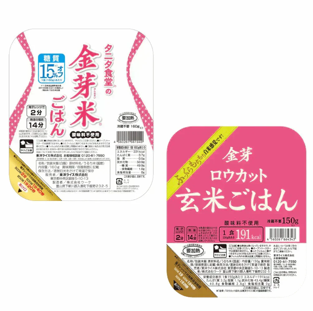 東洋ライス タニタ食堂の金芽米6食 金芽ロウカット玄米ごはん6食 合計 12食