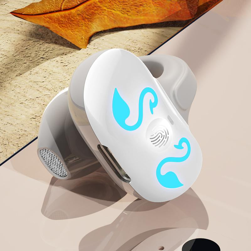 即納 Bluetooth5.3 スポーツイヤホン イヤホン 2023新仕様 雰囲気ライト付き Type-C充電 防水仕様 w638B(ホワイト)