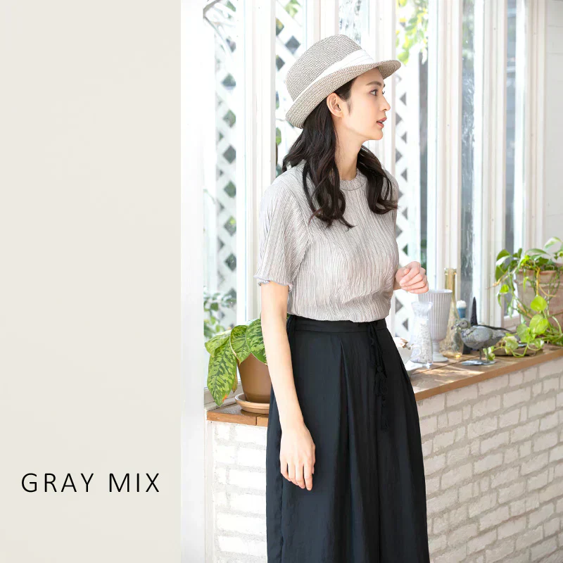 【フリー56-58.5cm-グレーミックス】 【商品名：ミックスペーパーソフトHAT】