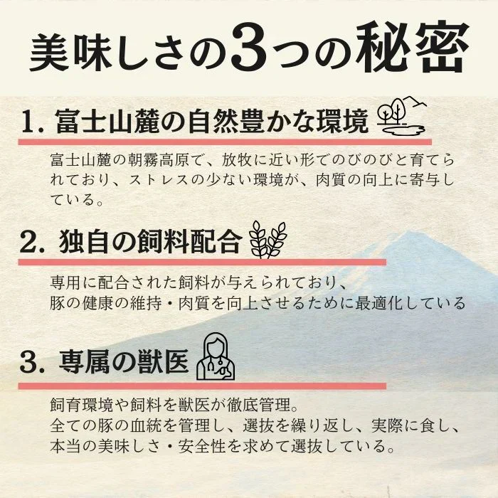 【ルイビ豚（LYB豚）3種セット】2kg（焼肉もも1kg・小間500g・挽肉500g）富士山麓産ブランド豚