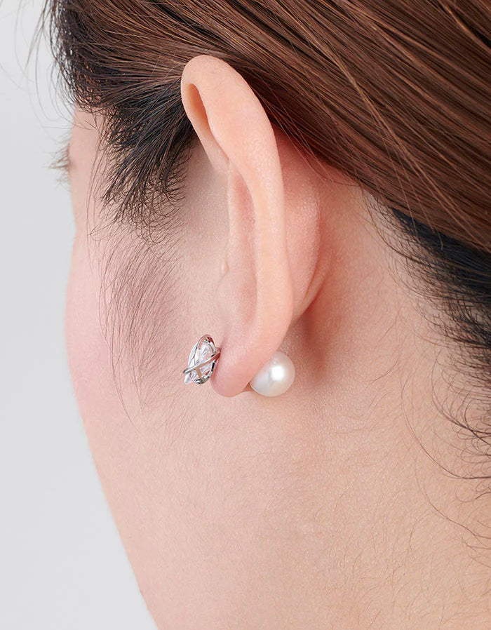 ピアス キャッチ 2ペア 樹脂パール 8mm ゴールド シルバー 両耳用 2個セット パールキャッチ ピアスキャッチャー シンプル 冠婚葬祭 入学式 卒業式