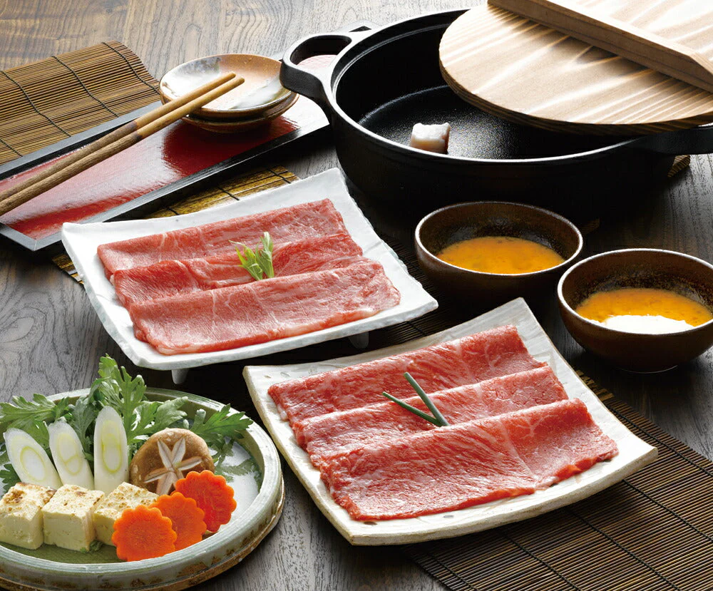 松阪牛とくまもとあか牛のすきやき肉 SE-755【お届け不可地域：沖縄・離島】