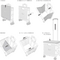 ［BAGING バギング］横押し ショッピングカート ストッパー付き 360°回転 4輪静音キャスター 折りたたみ 買い物カート LB007 (黄)