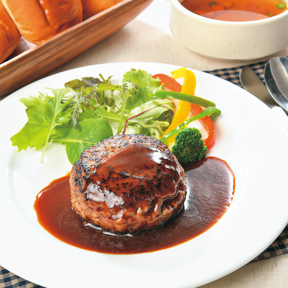 前沢牛ハンバーグ 6個セット (等級 A4ランク以上 前沢牛100％使用)【お届け不可地域：沖縄・離島】【バーチャル物産展】