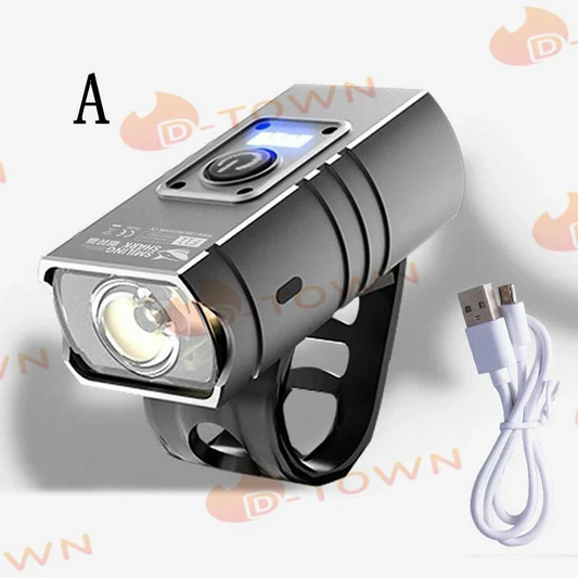 当日発送 自転車 ライト 大容量 USB充電式 小型 超軽量 LED 800ルーメン 明るい IPX6 防水 ヘッドライト テールライト 工具不要 簡単着脱 w382A(タイプA)