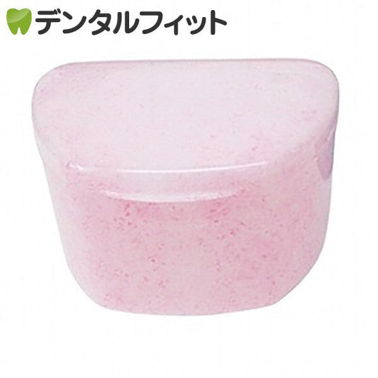 抗菌加工入れ歯ケース大 10個マーブルピンク(国産)