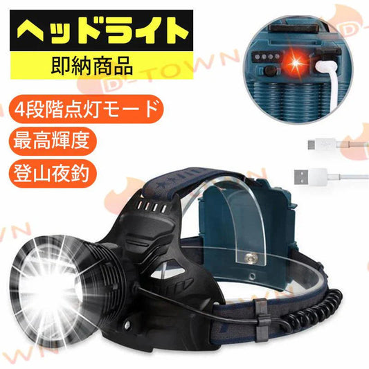 LEDヘッドライト 充電式　5段階の点灯モード w014