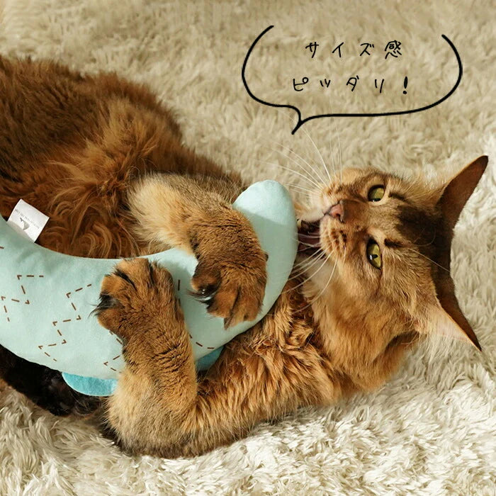 【ジンベエザメ】猫のおもちゃ 魚 ぬいぐるみ あごのせ グルーミング シャカシャカ 猫 ネコ / にゃんとも猫舌ぐるみ