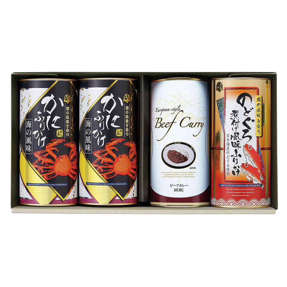 【終売】味工房 特選ギフト （かにふりかけ×2、のどぐろ煮付風味ふりかけ、欧風ビーフカレー×2）