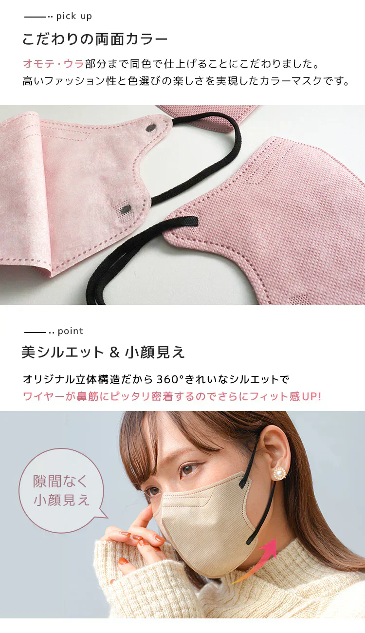 【フリーサイズ/フィットタイプ】【100枚セット】お買い得　訳あり品　数量限定　箱潰れ ジュエルフラップマスク メルティスタイル カラーマスク