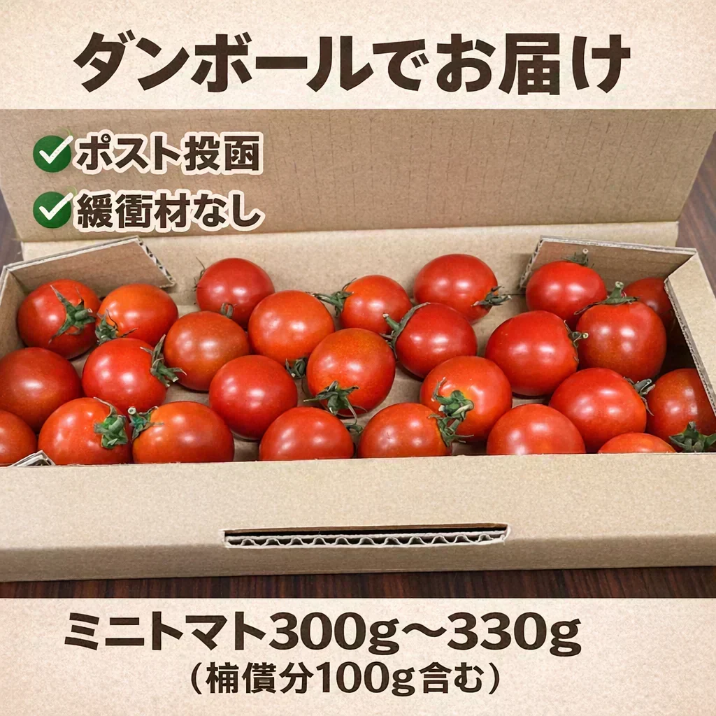 ※予約【10月下旬頃～1月下旬頃順次発送予定】ミニトマト300g〜330g（補償分として100g含む）（補償分以上の不良は交換対応可能）