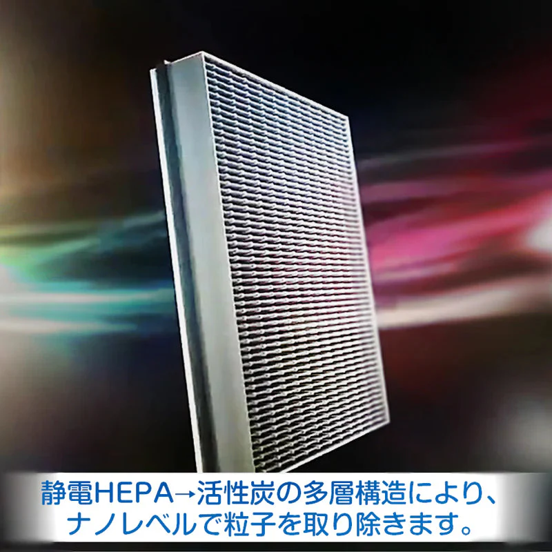 SHARP 空気清浄機 対応 集塵 脱臭 フィルター 2枚セット シャープ 互換 交換 花粉対策 HEPA ホコリ 集じん 静電気吸着 タバコ 消臭 抗菌 プラズマクラスター