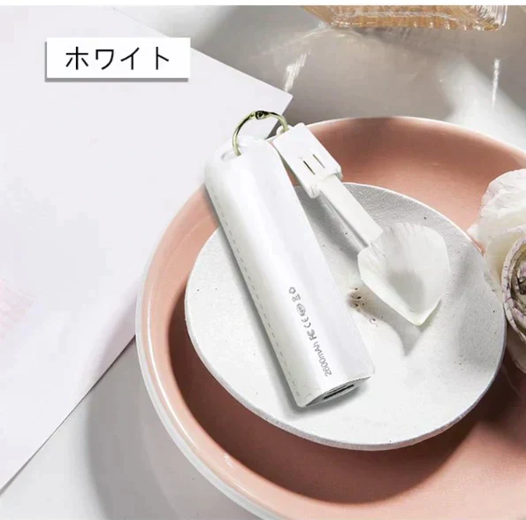 「在庫処分商品」「ピング」【iOS/Android対応】軽量キーホルダーモバイルバッテリー 2600mAh 2ni1ケーブル iPhoneX iPhone8 Plus Xperia 携帯充電器 モバイルバッテリー 【PL保険】