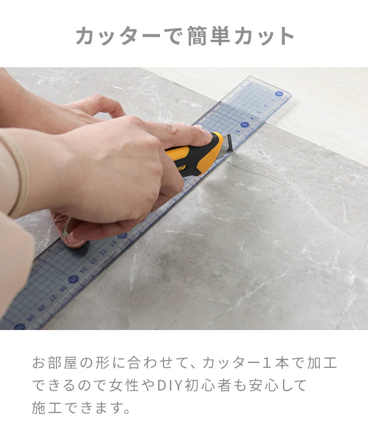 【12畳108枚】【マニッシュグレー】フロアタイル 置くだけ 12畳 6畳 2畳 大理石 コンクリート 調 賃貸OK 床暖房対応 床材 フローリングマット フローリング 床タイル 吸着 貼ってはがせる 接着剤不要 敷くだけ 床 DIY リフォーム 補修 模様替え 簡単 おしゃれ