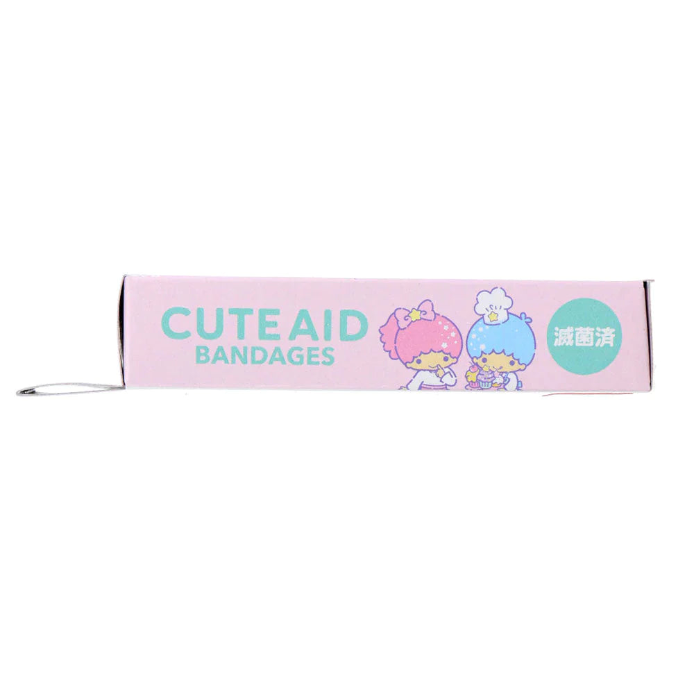 サンタン CUTEAID キャラクターばんそうこう リトルツインスターズ 滅菌済 6柄X3シート 18枚入り X8箱