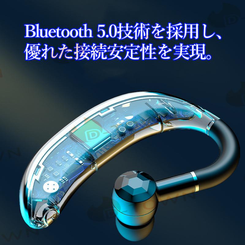 当日発送 Bluetooth ワイヤレスイヤホン 片耳 超軽量 耳掛け式 イヤホン 左右耳兼用 ハンズフリー通話 マイク内蔵 iPhone/Android適用