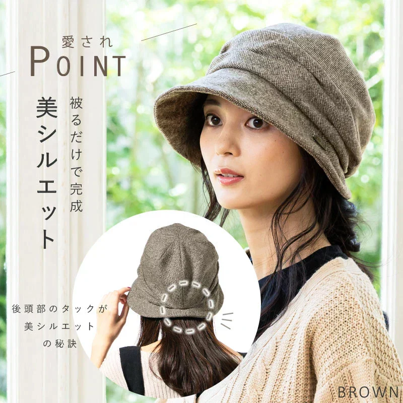 【フリー56-58cm-ブラック】【商品名：ミラクルキャスダウンHAT】