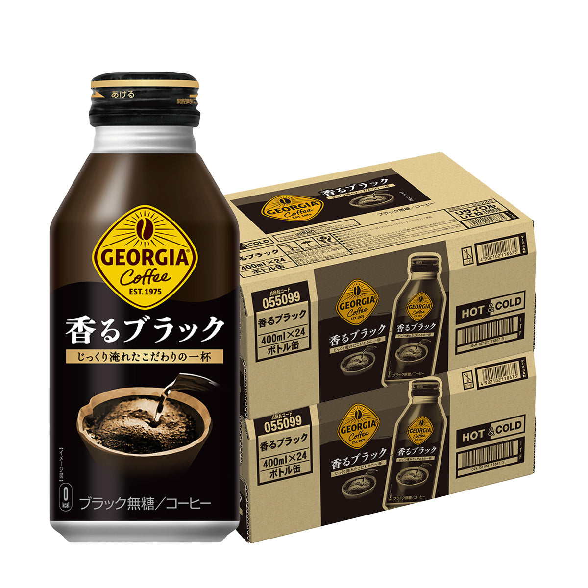 【送料無料】 コカ・コーラ ジョージア ヨーロピアン 香るブラック ボトル缶 400ml×2ケース/48本【本州(一部地域を除く)は送料無料】
