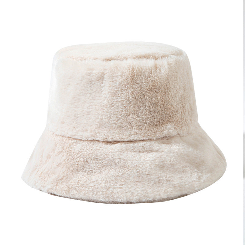 (ブラウン) 帽子 レディース ファー 秋 冬 深め バケットハット ハット 折たたみ もこもこ 暖かい 厚手 ファーハット 2024 サイズ調整 無地 女性