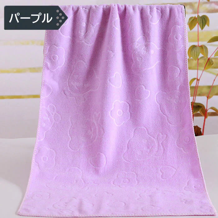 【予約商品・発送時期は商品説明に記載】マイクロファイバー タオル 10枚 セット 35×75cm フェイスタオル カラーランダム 福袋 可愛い くま柄 吸水 速乾 髪 ふわふわ 洗面所 プール スポーツ 無地 ペット 犬 超吸水 水泳 テニス ハンカチ まとめ買い たおる ドライ ヘア 髪の毛 キッチン 送料無料 ギフト プレゼント