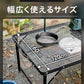 アウトドアテーブル メッシュテーブル レジャーテーブル 120cm ミニテーブル サイドテーブル 折りたたみ 折りたたみテーブル メッシュ テーブル アウトドア 高さ調節 キャンプ ソロキャンプ BBQ 大きい スチール コンパクト 軽量