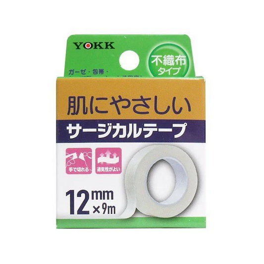 医療用テープ ヨック サージカルテープ 不織布タイプ 12mm×9m 100個