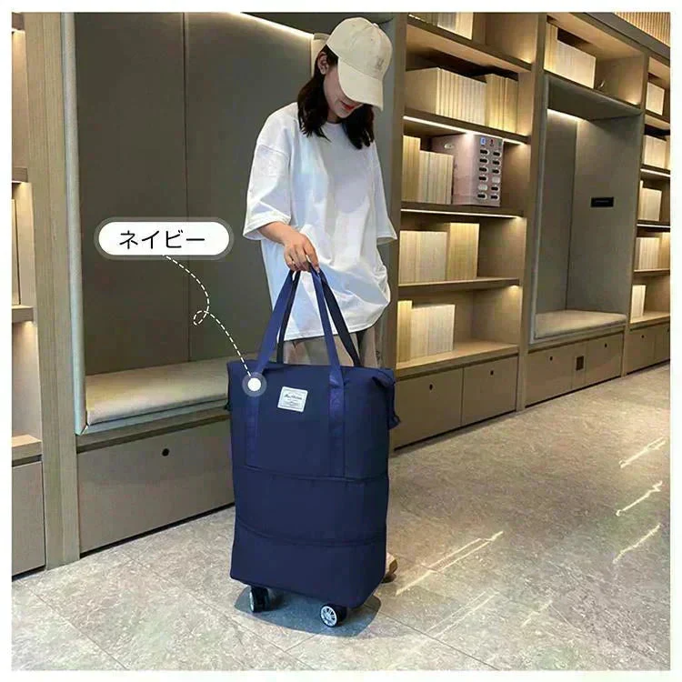 【予約・10月上旬順次発送】キャリーバッグ 「ブラック」 旅行バック 2way 多機能40L/60L/80Lの3段階が調整可能 大きさ調節 4輪 横押し 折りたたみ 軽量 軽い 大容量 機内持ち込み ボストンバッグ おしゃれ 防水 撥水加工 出張