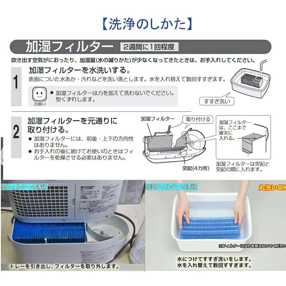 【全て日本国内発送】 シャープ HV-FY3 交換用加湿フィルター hv-fy3 加湿器 フィルター HV-FS3の代替品 気化式加湿機用 交換フィルター (互換品/2枚入り)