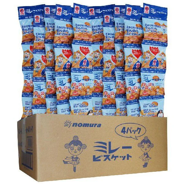 送料無料 のむら ミレービスケット 塩味 4連 10個セット 1ケース