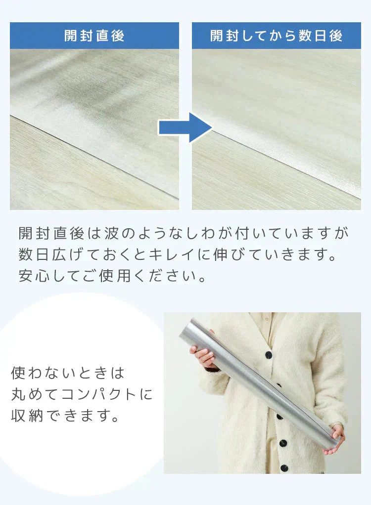 【予約商品：10月中旬（～20日までに発送）】【Sサイズ】冷蔵庫マット クリア 透明 傷防止マット 床保護シート 53×62cm 65×70cm 70×75cm 冷蔵庫 ～300L ～500L ～600L 下敷き PVCマット クリアマット 透明マット キッチンマット 洗濯機マット フローリング 床 保護マット 床暖房対応