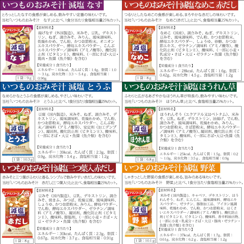 アマノフーズ  いつものおみそ汁 　おまかせ　10食 セット（5種以上） 通常　減塩　贅沢　ネコポス便 全国送料込 フリーズドライ みそ汁 味噌汁 簡単 インスタント