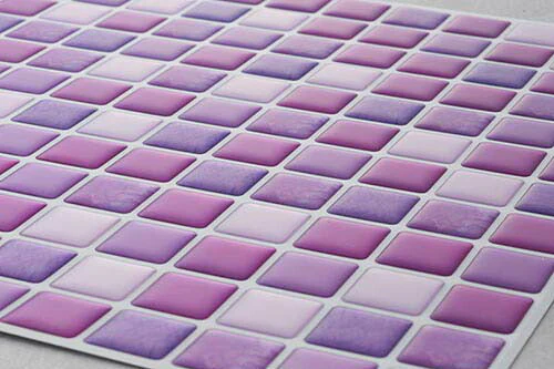 【オレンジ】タイル 壁紙 壁紙シール リメイクシート 3Dタイルシール 24×24cm ２枚組  ぷっくり