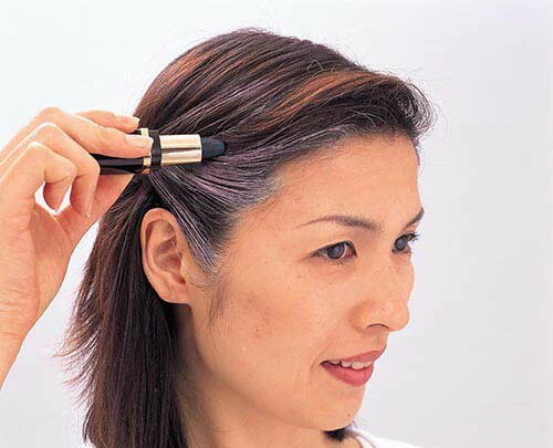 【サッと塗るだけ 簡単白髪の部分染め】トミーリッチ 黒髪カラースティック ブラウン / 白髪染め 白髪隠し 部分染め 薄毛隠し スティックタイプ レディース メンズ