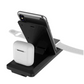 (BAT134-BK)3in1 ワイヤレス充電器 【15W】急速充電 iPhone16  iPhone15 iPhone14 iPhoneSE2  ワイヤレス Qi 対応 スマホ Android アンドロイド  ワイヤレス充電 AirPods エアポッズ充電 折り畳み コンパクト