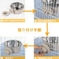 猫 犬餌入れ／グリーンピンク 【2個】 フードボール 食器 えさ入れ 水入れ 固定式