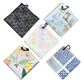 【粋】くっつくタオル 吸水 ハンドタオル マイクロファイバー 傘カバー ペットボトルカバー 水筒カバー 弁当包む ウォーターボトルホルダー カラビナ付き カメラクロス レンズ保護 ブルー 30cm×30cm 話題商品