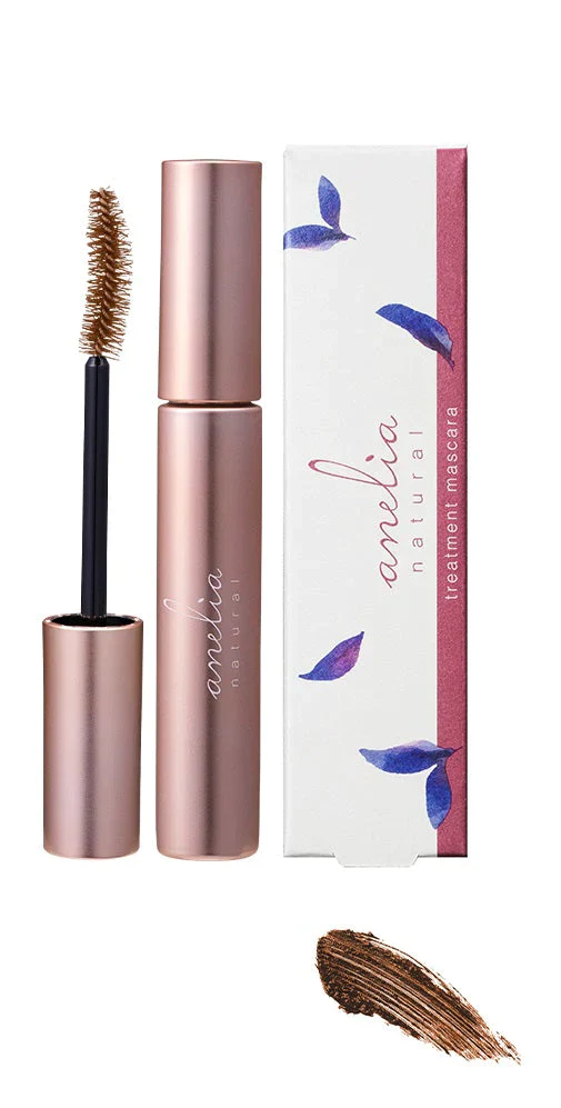 anelia natural アネリアナチュラル トリートメントマスカラ ブラウン 7ml 美容 メイクアップ クリアマスカラ マスカラ下地 まつげ美容液 まつげエクステ お湯 簡単オフ エクステOK まつげ マスカラ アマラ 新パッケージ