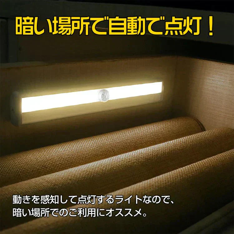 【予約・12月下旬迄に順次発送】LEDセンサーライト昼白色 電池式 人感センサー 感知 自動 照明 ライト