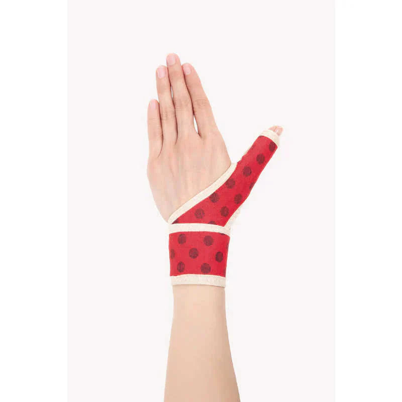 癒し手首サポーター・Lサイズ 遠赤 親指 手 手首 腱鞘炎 関節 固定 薄手 ベージュ 育児 サポート 洗える 温め ストレッチ生地 巻くだけ簡単装着 左右兼用(Lサイズ)  内側にカプロンファイバー＋ミネラルパウダープリントの遠赤効果で酷使した手を優しくサポート